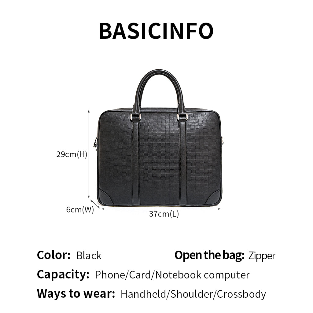 Classic genuine leather briefcase