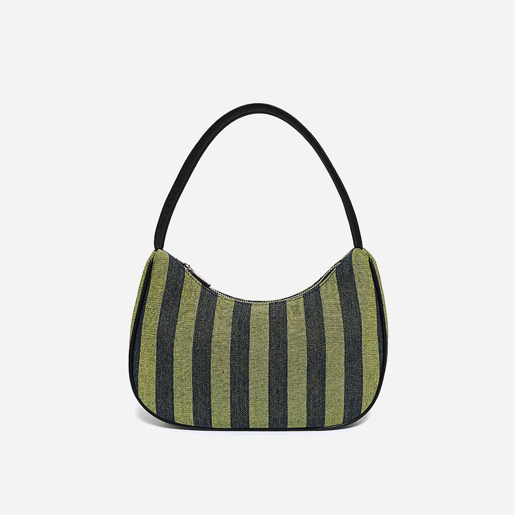 Striped underarm bag