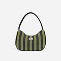 Striped underarm bag