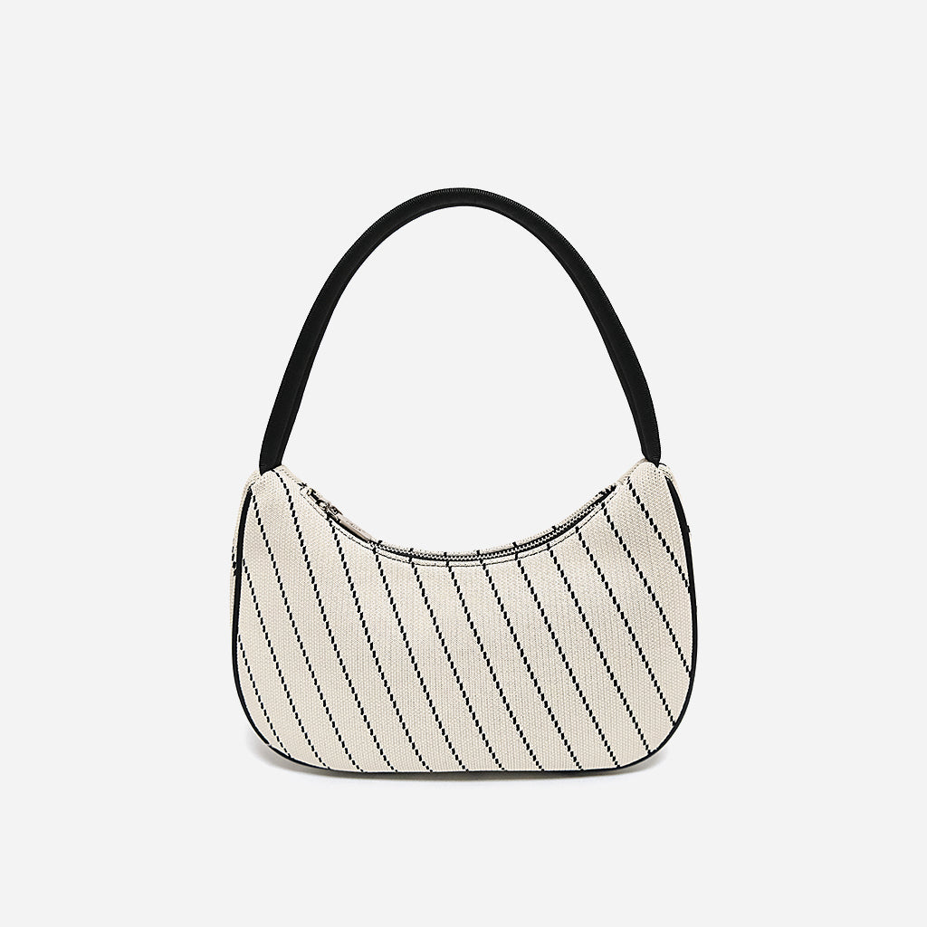 Black and white striped bag