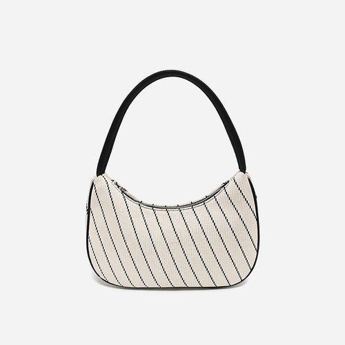 Black and white striped bag