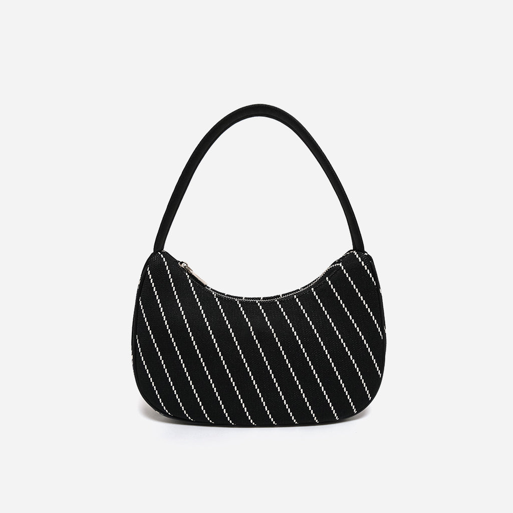Black and white striped bag