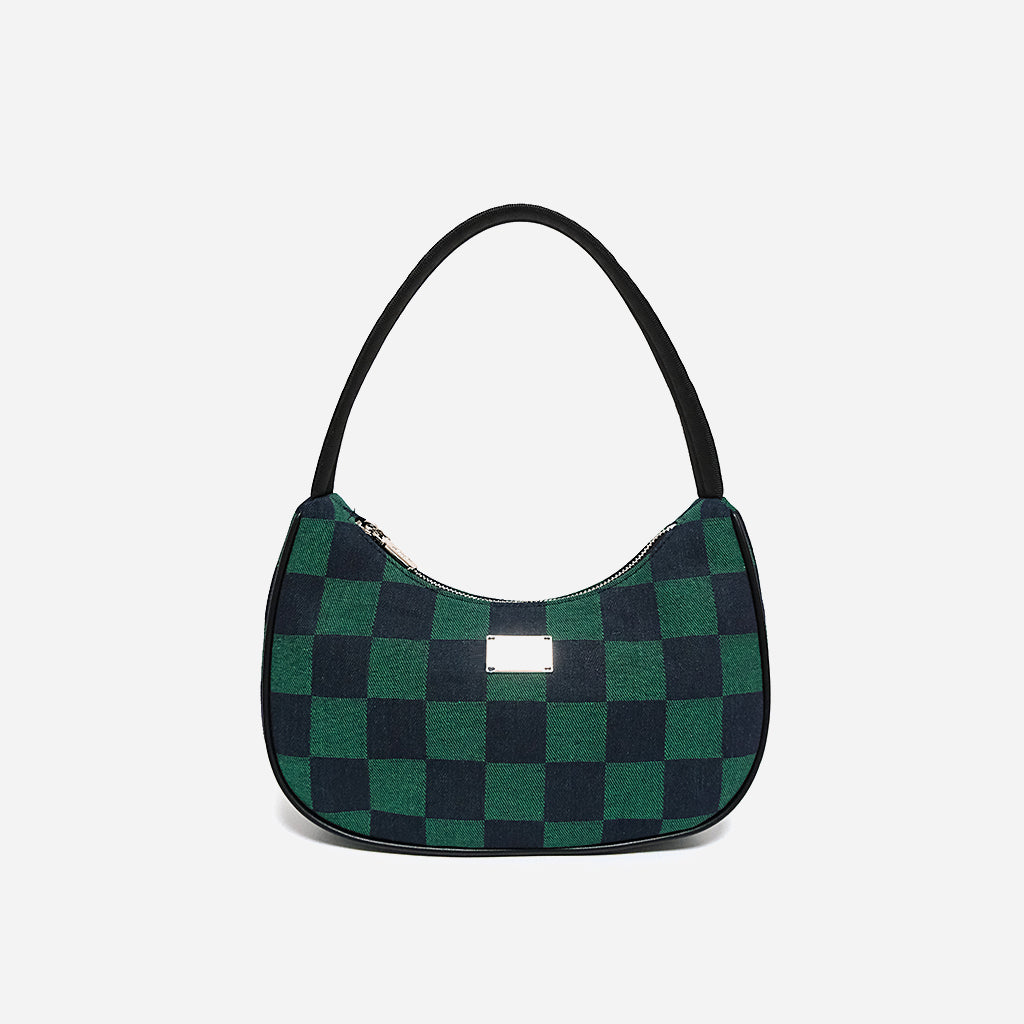 Plaid underarm bag