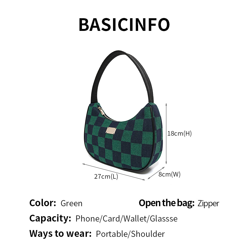 Plaid underarm bag