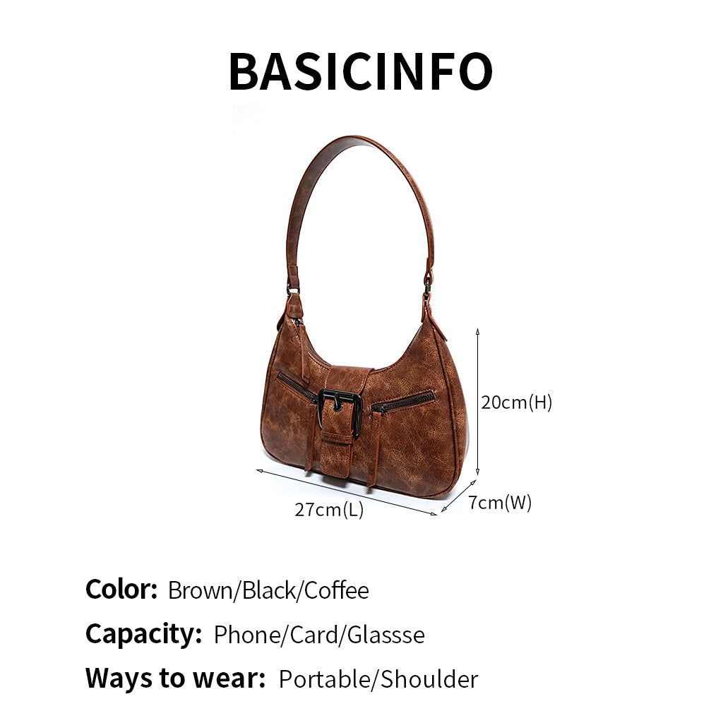 Genuine leather underarm bag