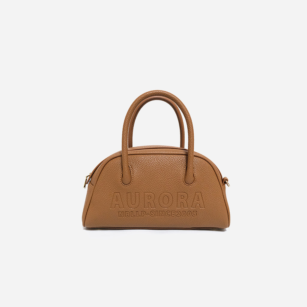 Grain leather handbag
