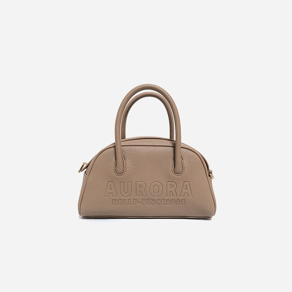 Grain leather handbag