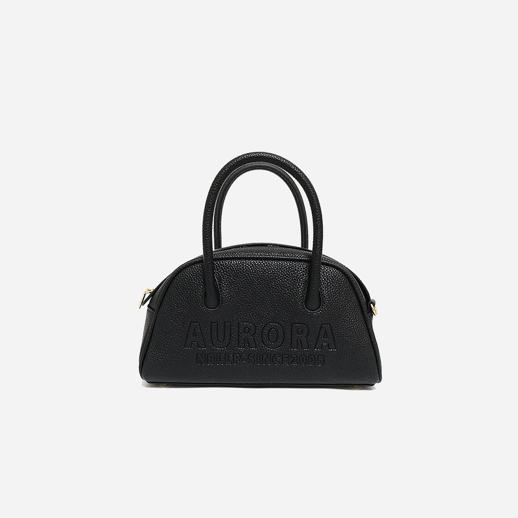 Grain leather handbag