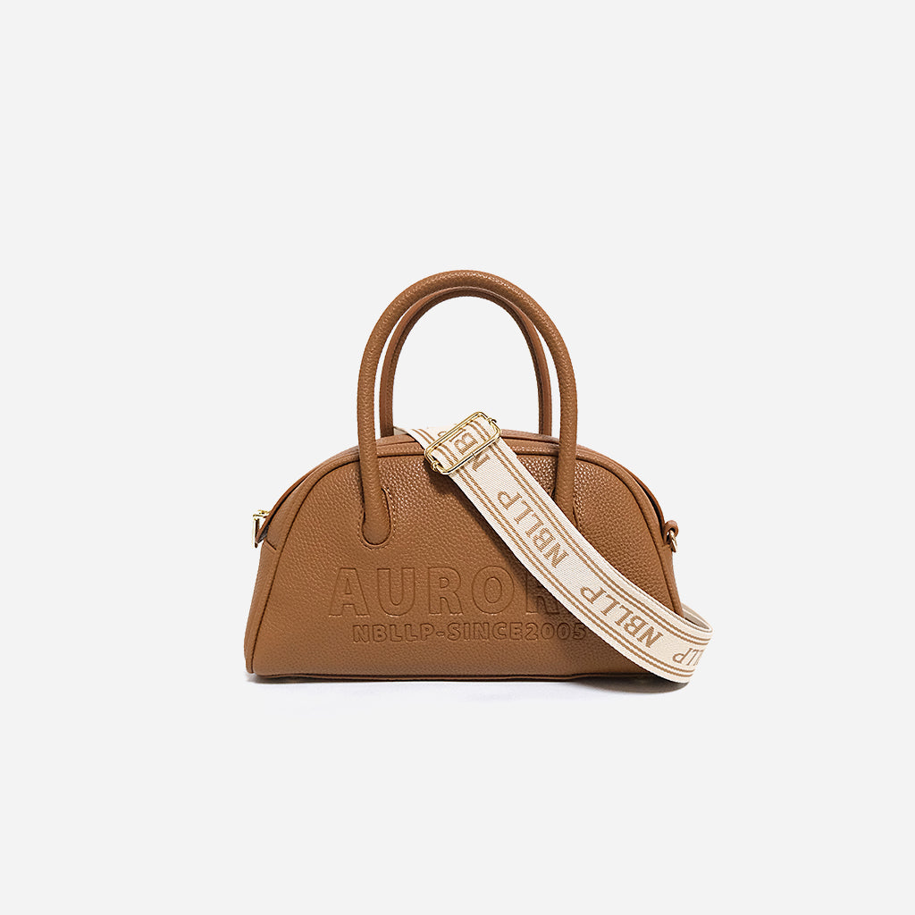 Grain leather handbag