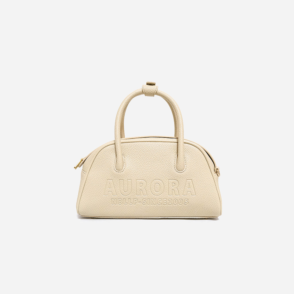 Grain leather handbag