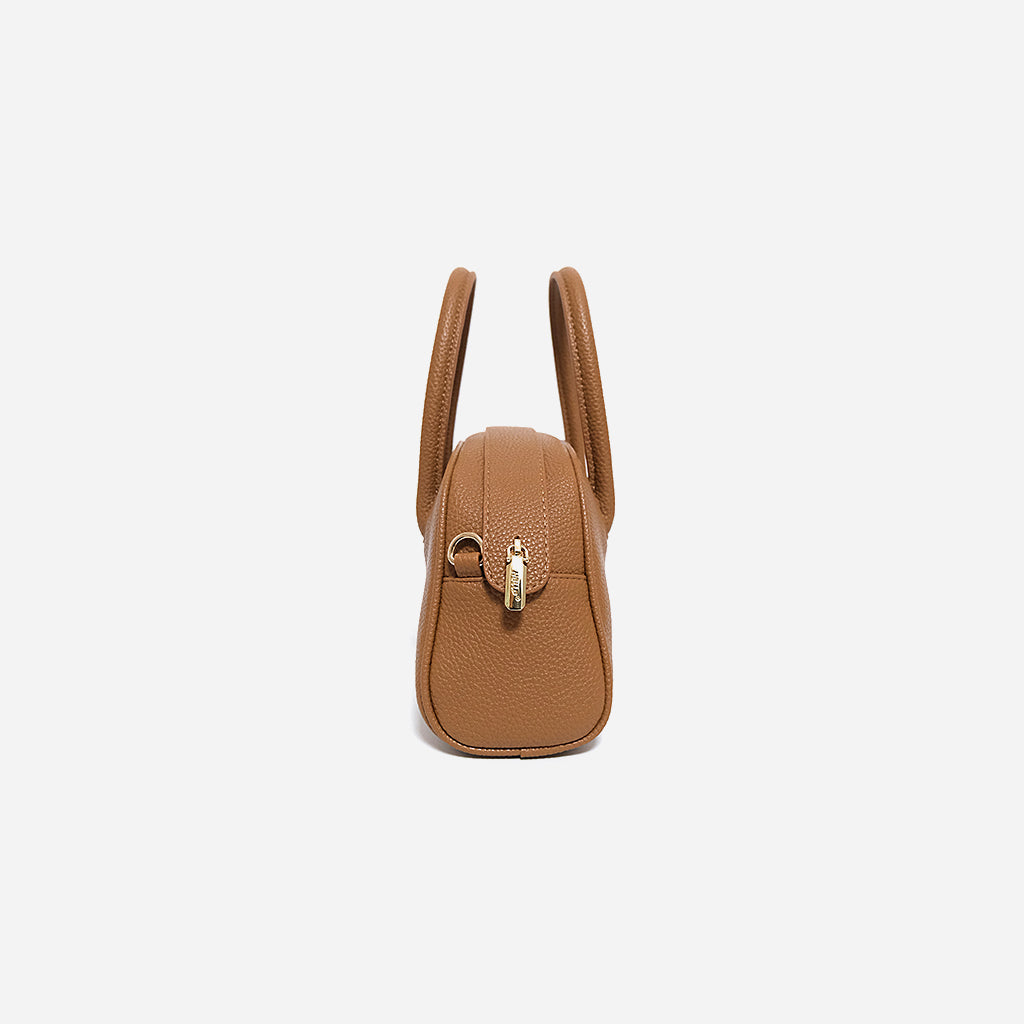 Grain leather handbag