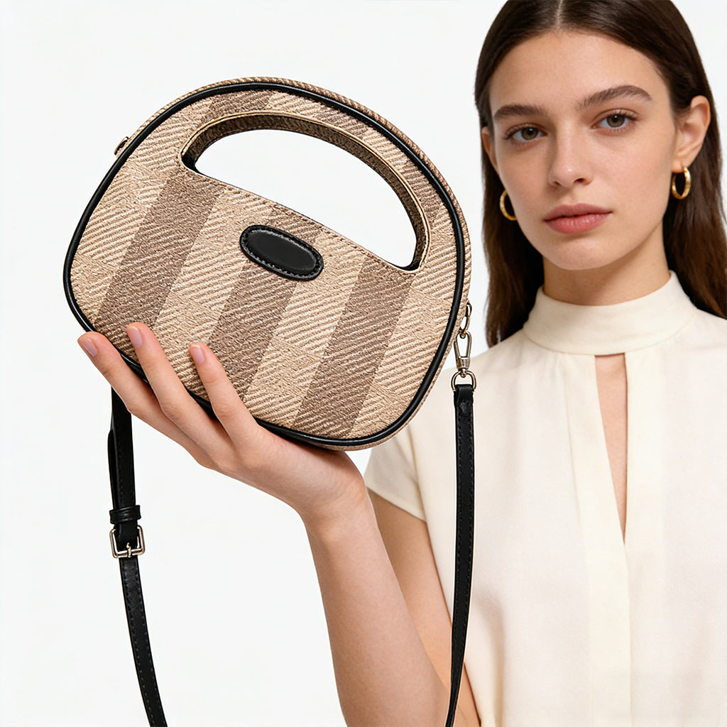 Round crossbody bag