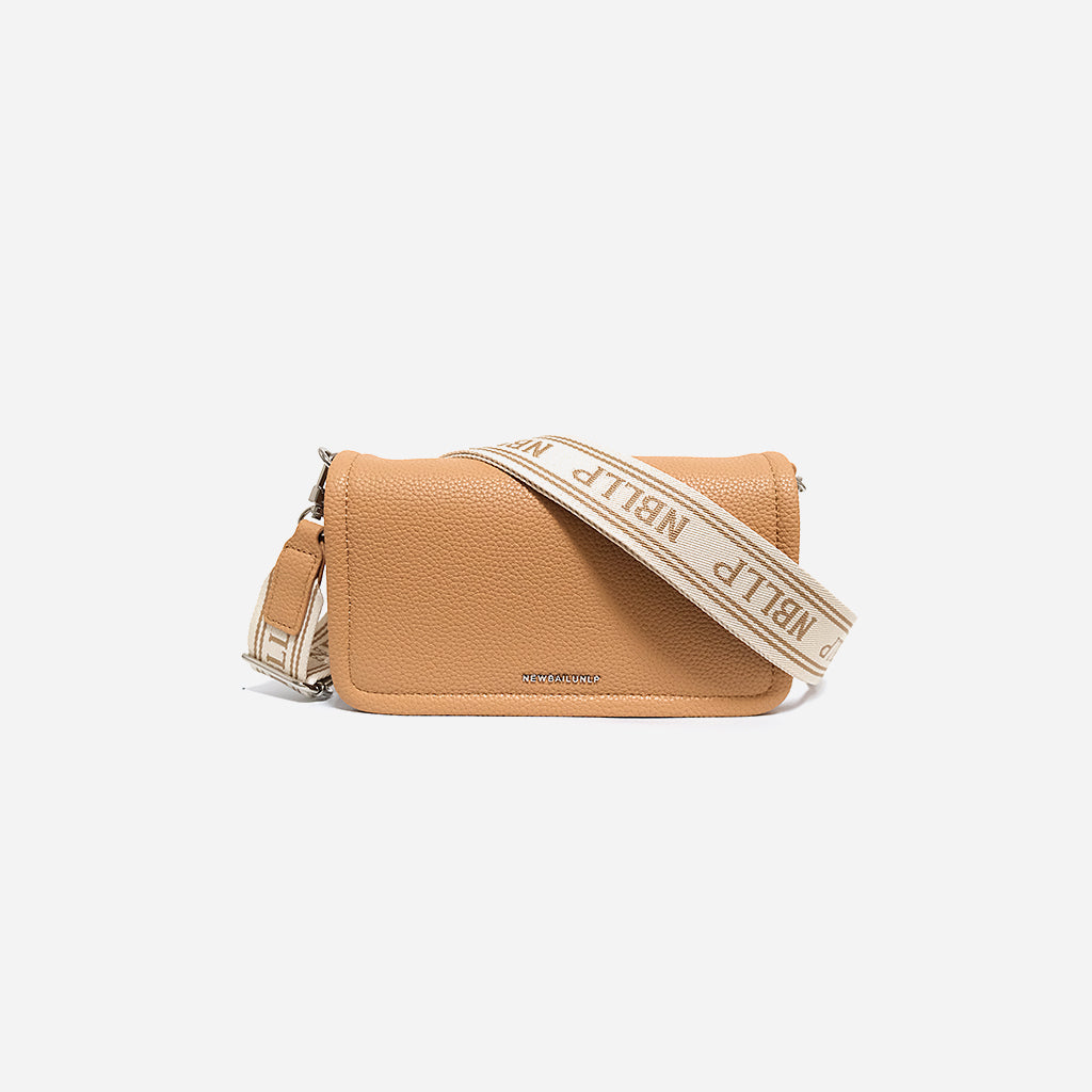 Grain leather shoulder bag
