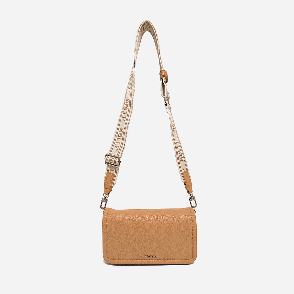 Grain leather shoulder bag