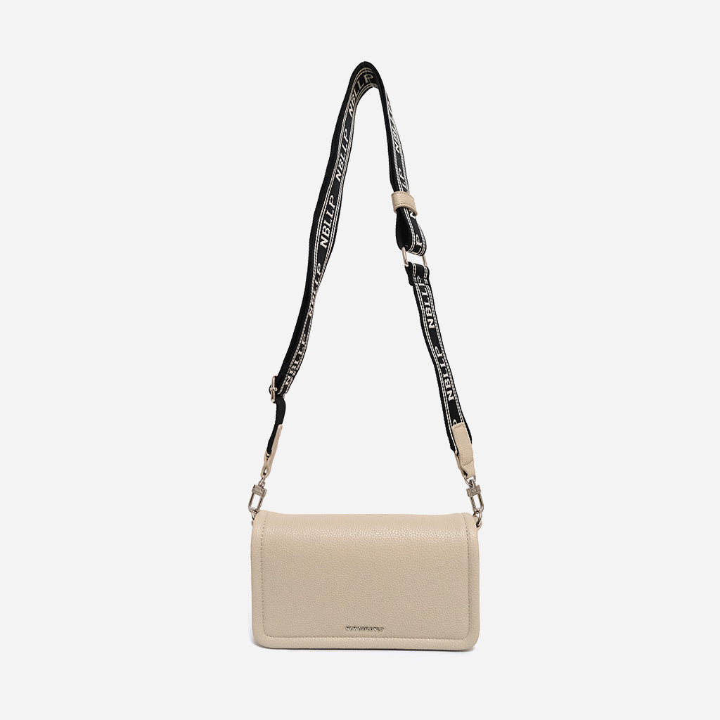 Grain leather shoulder bag