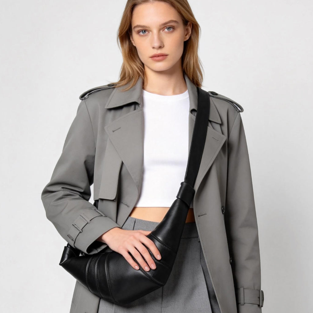 Soft croissant shoulder bag