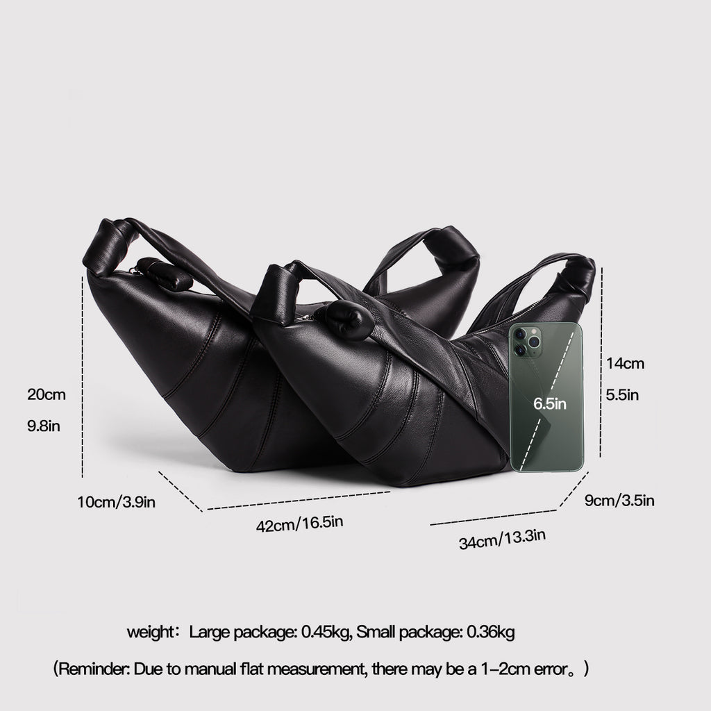 Soft croissant shoulder bag