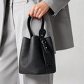 Genuine Leather Bucket Bag